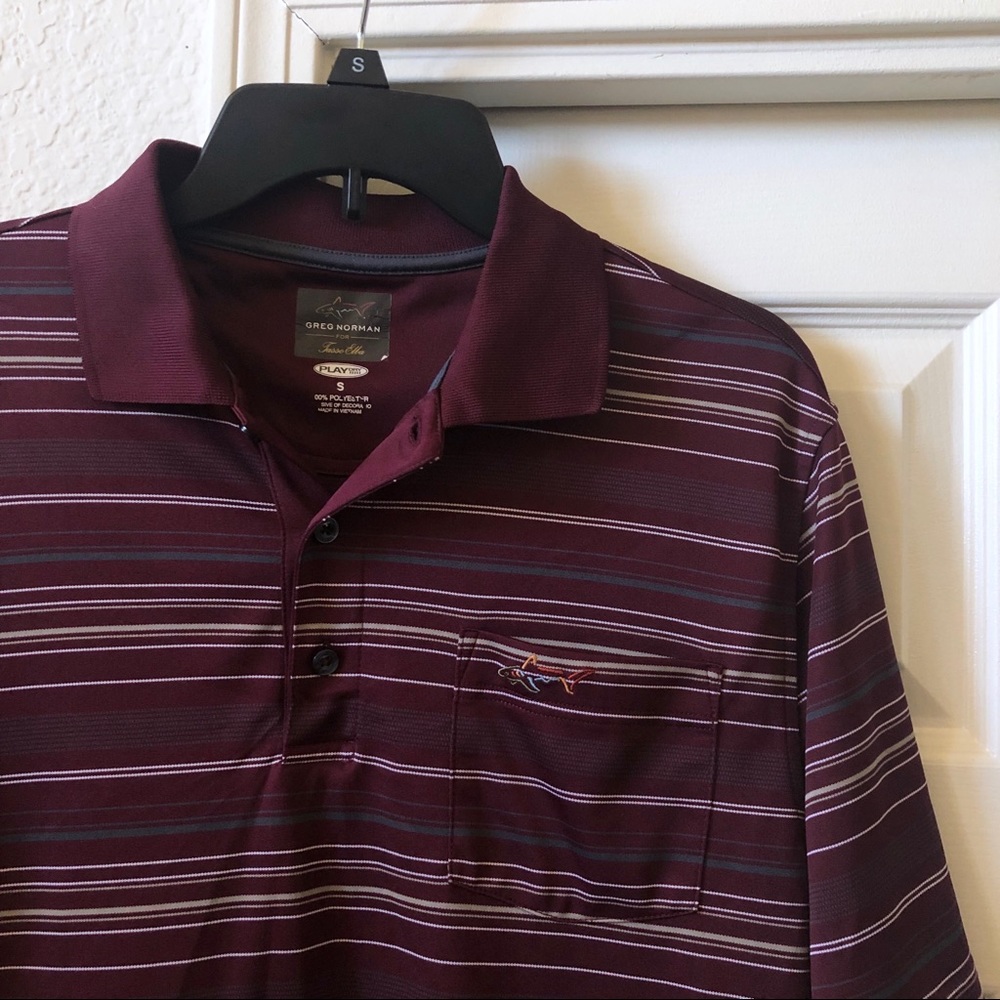 Greg Norman Maroon Play Dry Polo Shirt